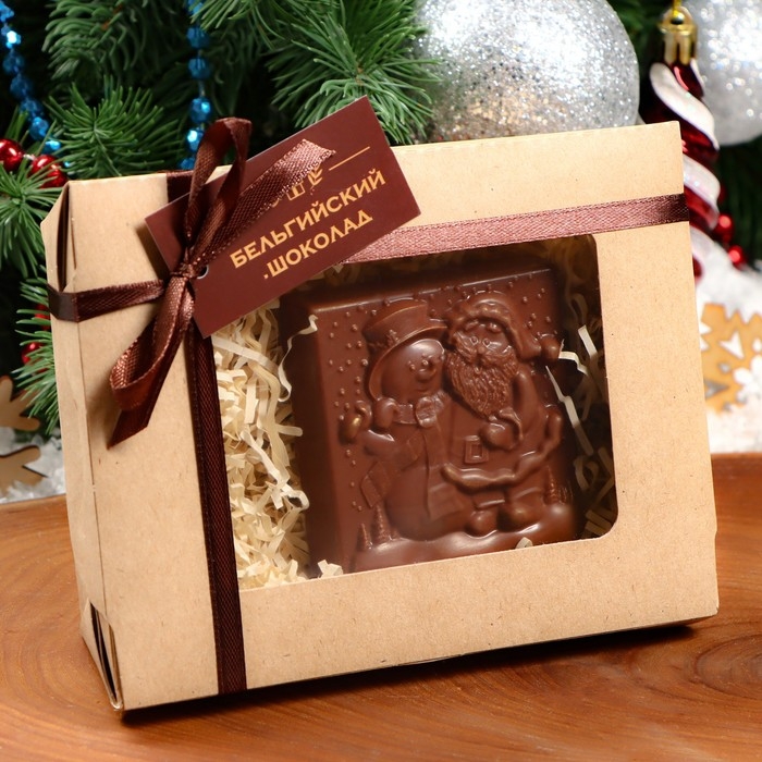 Шоколадная фигурка «Дед Мороз и Снеговик», 80 г Шоколадная фигурка «Дед Мороз и Снеговик», 80 г