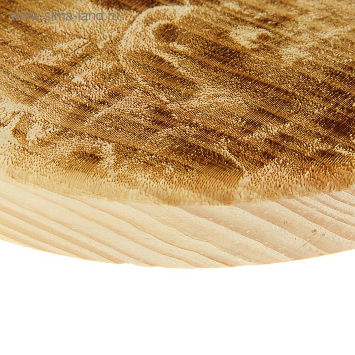 Доска из массива кедра &laquo;Медведь&raquo;, круглая, 18 &times; 18 см