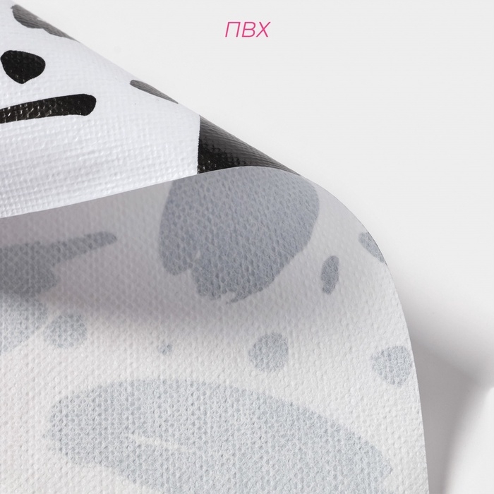 Скатерть на стол Доляна 137&times;180 см, черно-белая