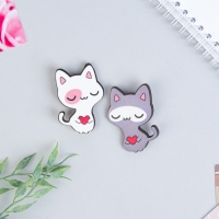 Значки деревянные, неразлучники &laquo;Моей половинке&raquo;, 2 шт., 8 х 12 см.