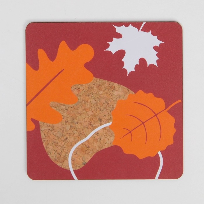 Кружка керамическая &laquo;Учителю&raquo; с ложкой и подставкой, 300 мл, цвет коричневый