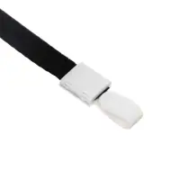 Лента для бейджа, ширина-10 мм, длина-80 см, с пластиковым держателем, черная