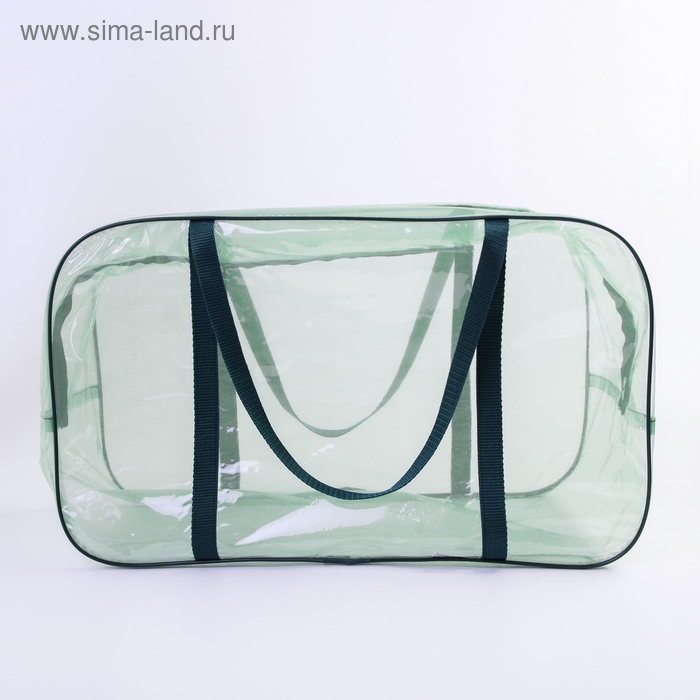 Сумка в роддом, размер 30х50х25 см, ПВХ, цвет прозрачный/зеленый, МИКС, Mum&Baby