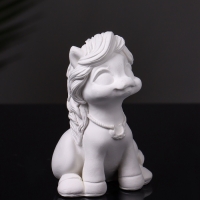 Статуэтка "Пони с подковой" 8х5х5 см, натуральный