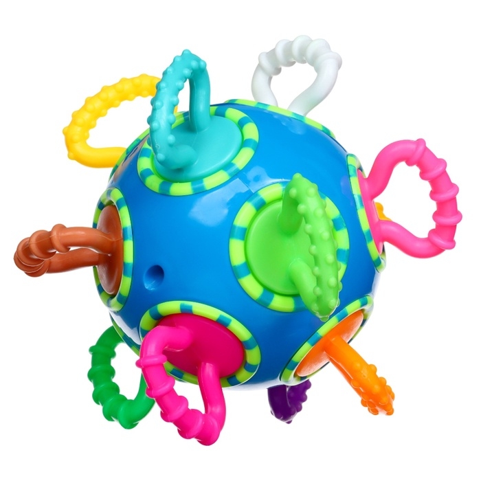 Погремушка Крошка Я &laquo;Шар трещотка&raquo;, синий