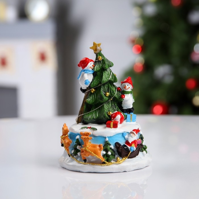 Светодиодная фигура «Ёлка» 10 × 15 × 10 см, полистоун, батарейки АААх2 (не в комплекте), свечение тёплое белое Светодиодная фигура «Ёлка» 10 × 15 × 10 см, полистоун, батарейки АААх2 (не в комплекте), свечение тёплое белое