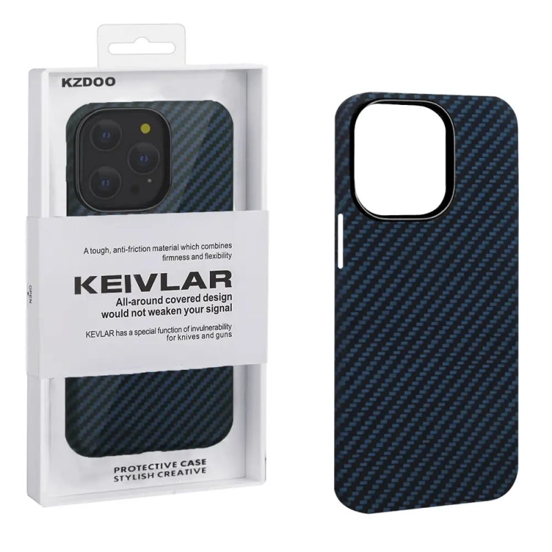 Чехол iPh 15 Pro Kevlar Blue K-DOO
