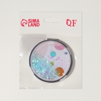 Зеркало складное &laquo;Круги&raquo;, d = 7,2 см, с увеличением, цвет МИКС