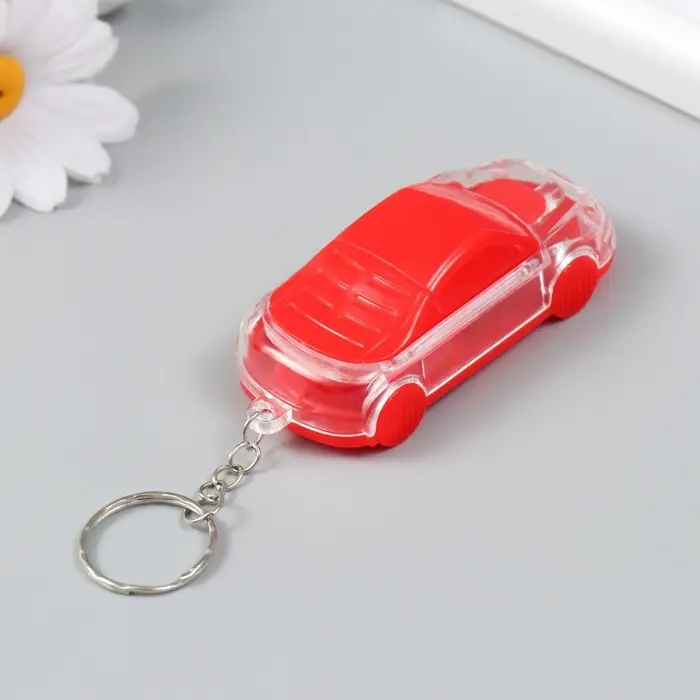 Фонарик брелок для ключей на кольце &laquo;Машина&raquo;, с открывашкой, мигает, 2.7&times;3.6&times;7.8 см, МИКС