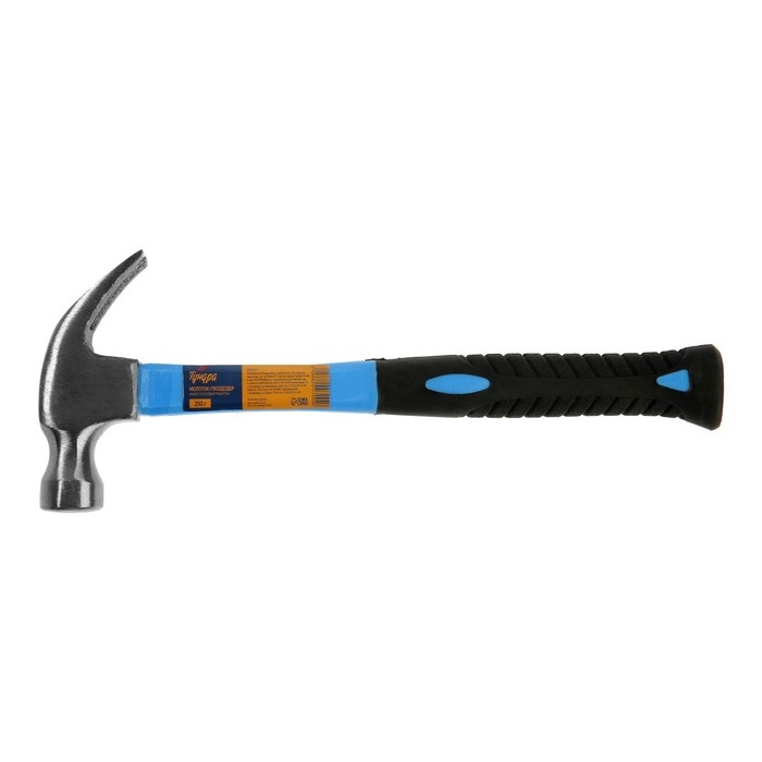 Молоток-гвоздодер ТУНДРА, фиберглассовая 2К рукоятка, 250 г Молоток-гвоздодер ТУНДРА, фиберглассовая 2К рукоятка, 250 г