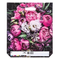 Пакет "Пионы", полиэтиленовый с вырубной ручкой, 38х45 см, 60 мкм набор 5 штук Пакет "Пионы", полиэтиленовый с вырубной ручкой, 38х45 см, 60 мкм набор 5 штук