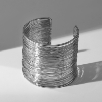 Браслет &laquo;Манжета&raquo; нити, цвет серебро