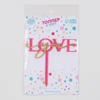 Топпер для торта &laquo;Люблю тебя&raquo;, фуксия