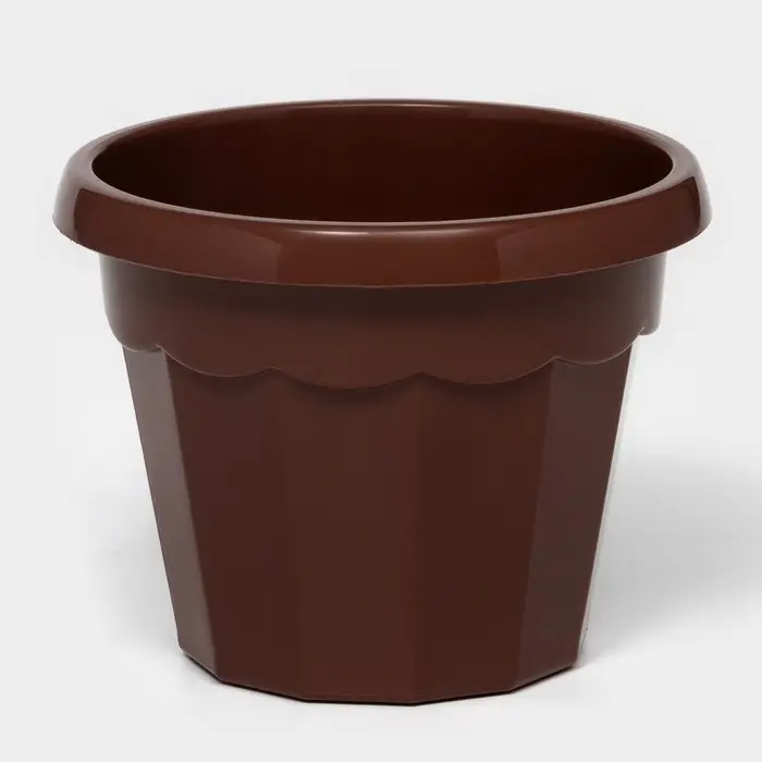 Горшок для цветов с поддоном &laquo;Доляна. Эрика&raquo;, 700 мл, пластиковый, коричневый