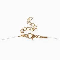 Кулон на леске &laquo;Гранат&raquo;, цвет бордовый в золоте, 33 см + 5 см доп, цепочка