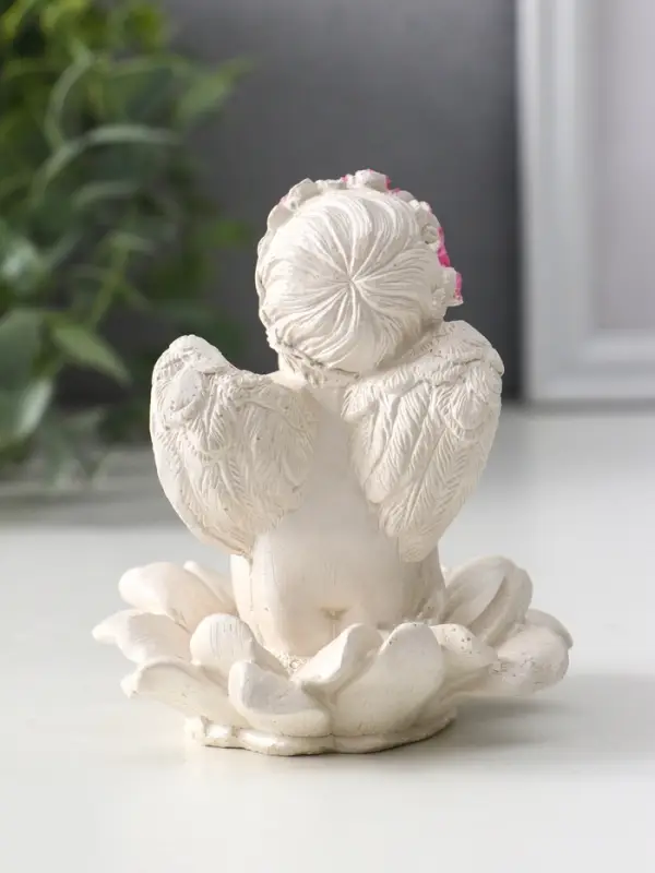 Фигура &laquo;Ангел на цветке&raquo;, 8.5&times;7.5&times;7 см, перламутр