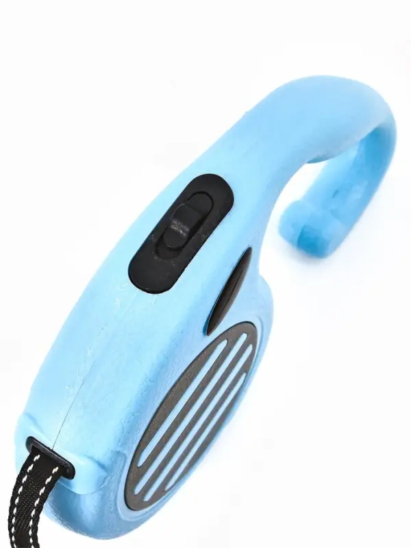 Рулетка - поводок для собак, лента 5 м, голубая