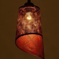 Светильник "Манчестер" (Узор) 1х40Вт Е27 черный 12,5х12,5х24+100см