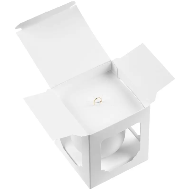 Елочный шар Gala Matt в коробке, 8,5 см, белый