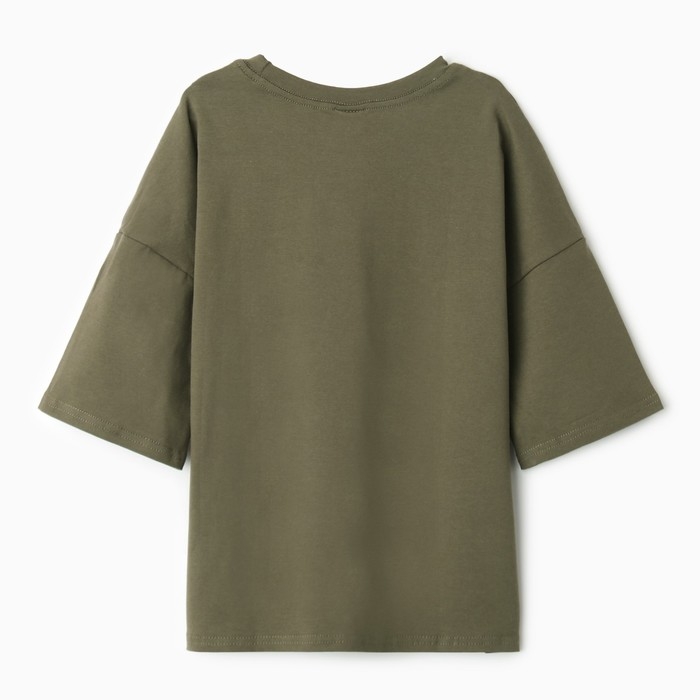 Футболка детская MINAKU цвет хаки, рост 116 см