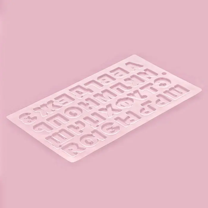 Форма для шоколада &laquo;Алфавит&raquo;, 35&times;20 см, 31 ячейка, прозрачная