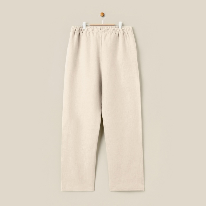 Костюм мужской домашний (рубашка с коротким рукавом и брюки) SL HOME р. M, молочный