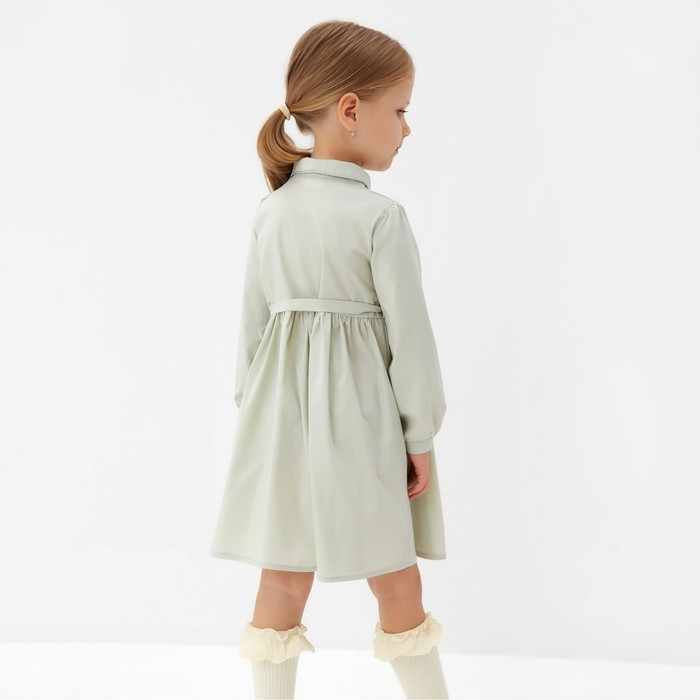 Платье для девочки MINAKU: Cotton collection цвет фисташковый, рост 122 см Платье для девочки MINAKU: Cotton collection цвет фисташковый, рост 122 см