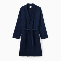 Халат мужской Экономь и Я, цв. тёмно-синий, р-р 56-58, 100% хл, 340 г/м2