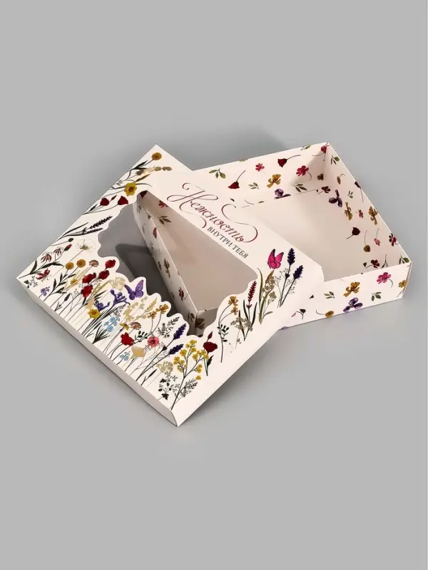 Коробка подарочная &laquo;Нежность&raquo;, тиснение, 23.5 &times; 20.5 &times; 5.5 см