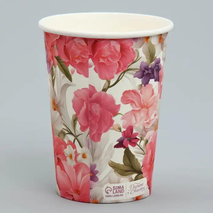 Стакан для цветов &laquo;Цветы яркие&raquo;, 350 мл