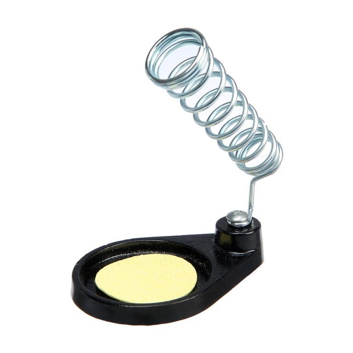 Подставка под паяльник ТУНДРА, чугун, круглая ниша, губка Подставка под паяльник ТУНДРА, чугун, круглая ниша, губка