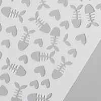 Трафарет фоновый пластик "Рыбьи кости" 15х20 см