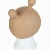 Прорезыватель силиконовый для зубов с погремушкой 3 в 1 M&B &laquo;Зайка&raquo;, бежевый