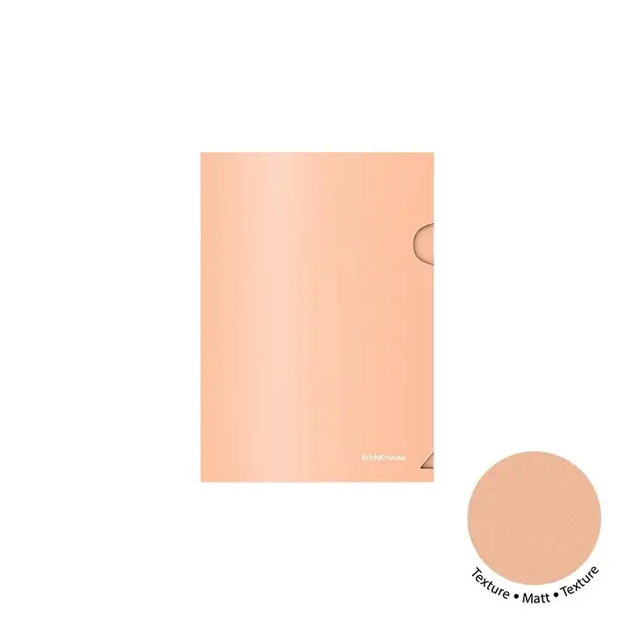 Папка-уголок А5+, 180 мкм, ErichKrause "Matt Pastel Bloom", непрозрачная, с тиснением "песок", микс