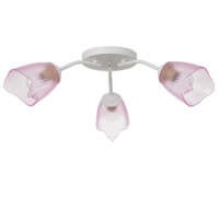 Люстра Оникс 3х15Вт E27 белый-розовый 50х50х15см BayerLux