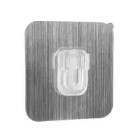 Держатель настенный, 2 шт, ТУНДРА krep, с клейкой поверхностью, 60х60 мм, цвет хром