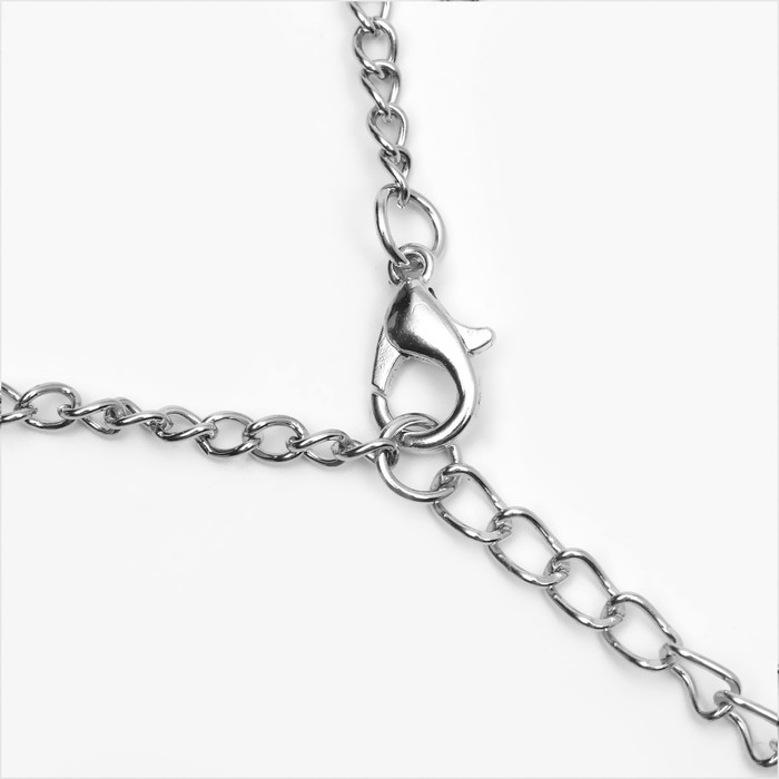 Кулон &laquo;Снежинка&raquo; идеальная, цвет белый в серебре, 45 см