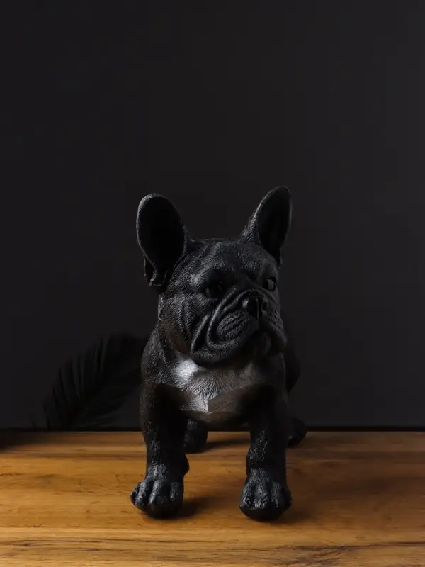 Фигура гипс &laquo;Французский бульдог&raquo;, 14&times;34&times;25 см, чёрный