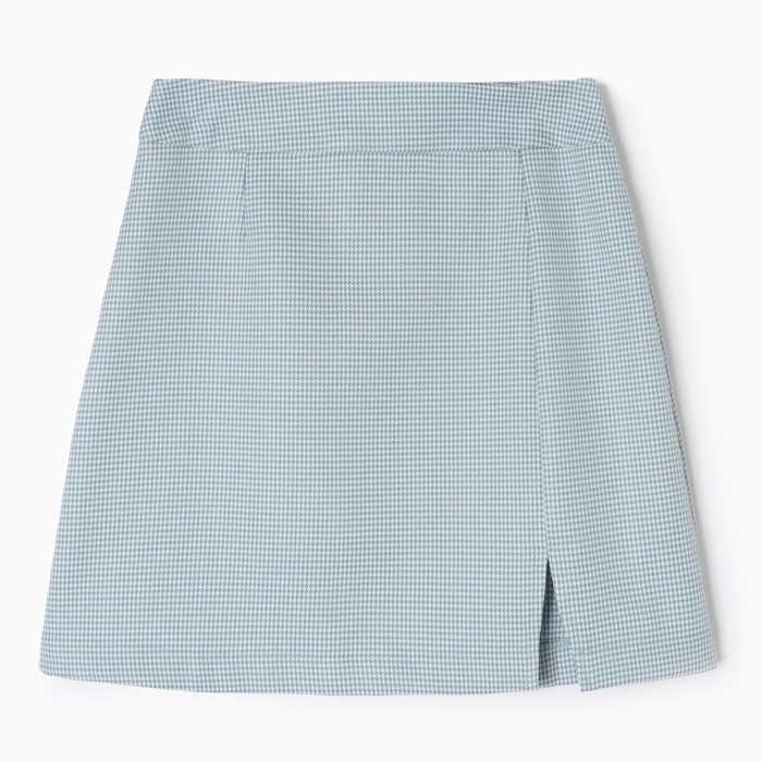 Юбка женская с разрезом MIST р. 48, голубой/белый