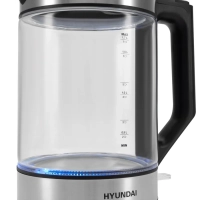 Чайник HYK-G3509 1.7л. 2200Вт черный прозрачный