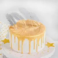 Набор топперов для торта &laquo;Перо&raquo;, 4 шт, цвет золотой