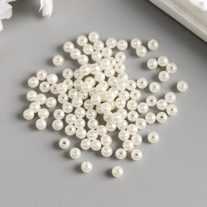 Набор бусин для рукоделия и плетения &laquo;Арт Узор. Жемчужные шарики&raquo;, пластик, 20 г, d=0.5 см