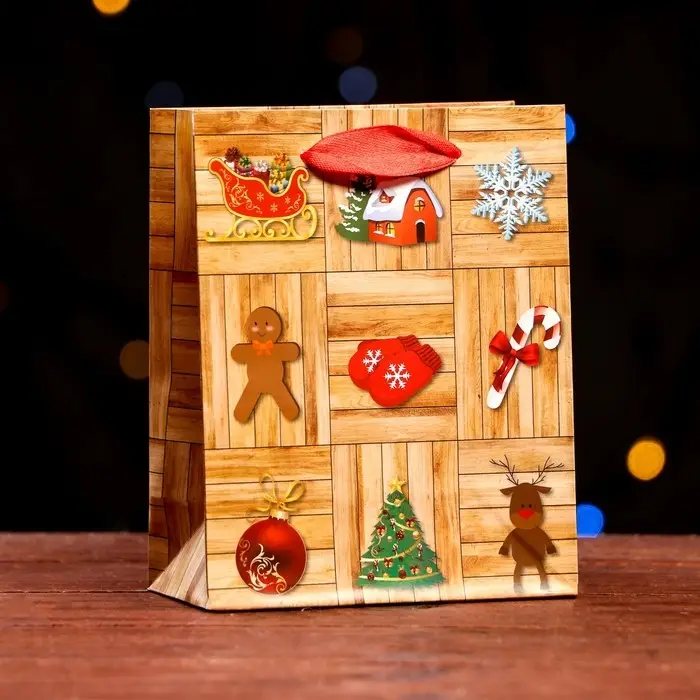 Пакет ламинированный &laquo;Новогодний пазл&raquo; 11.5&times;14.5&times;6 см