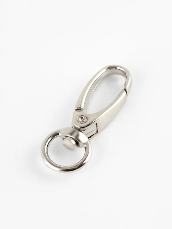 Карабины металл 7,9гр 4,5*1,5см/12*2мм (наб 2 шт цена за наб) серебряный TR