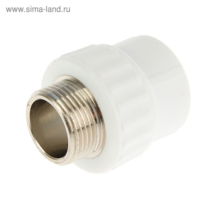 Муфта комбинированная VALFEX, d=20 мм x 3/4", наружная резьба, полипропиленовая