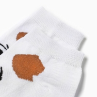 Носки женские "Собачка", цвет белый, р-р 25 Носки женские "Собачка", цвет белый, р-р 25