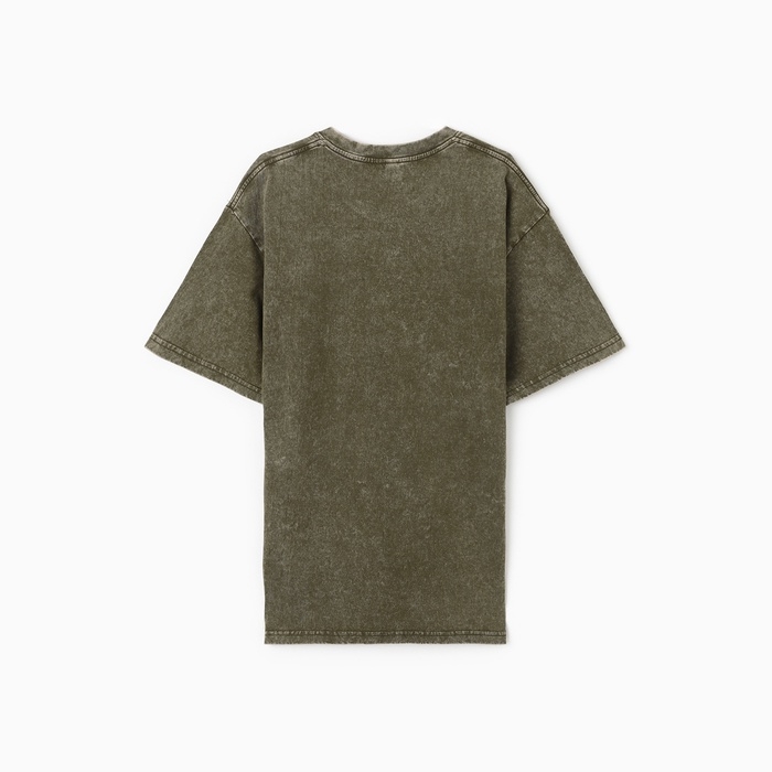 Футболка мужская MIST из вареного хлопка, цв. зеленый, р-р  M