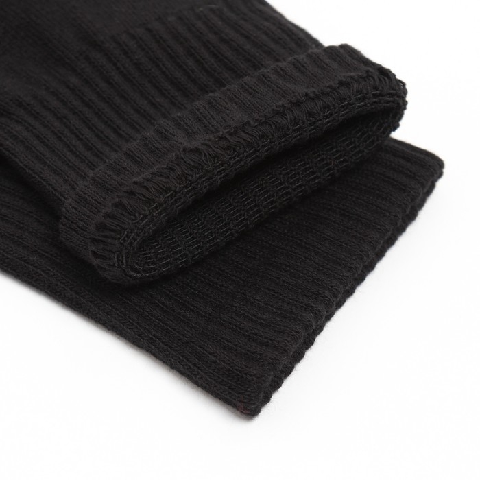 Носки мужские с махровым следком MINAKU цвет черный, р-р 39-43 (27-29 см)