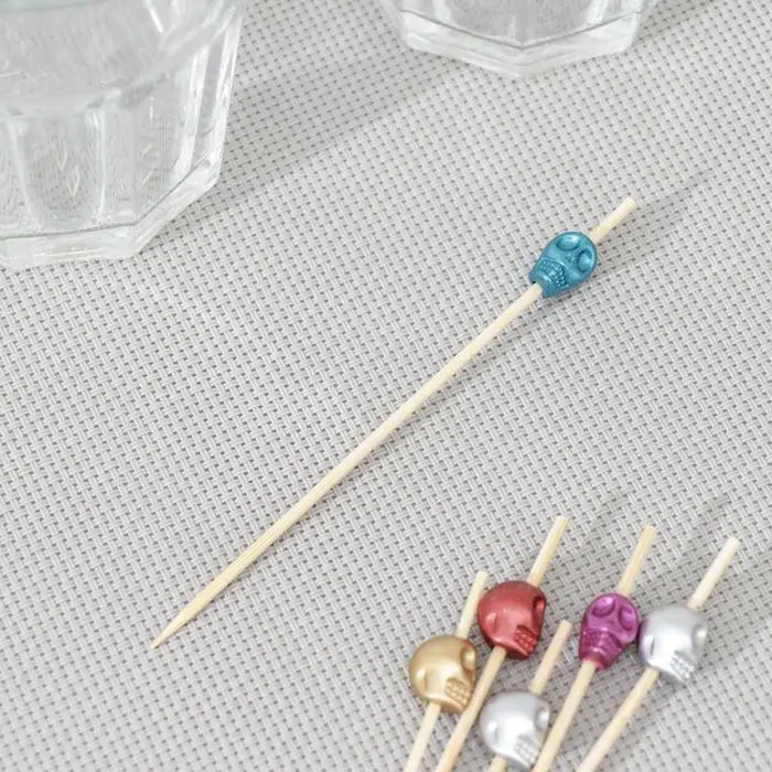 Шпажки El Dia de Muertos, 25 шт, 12 см, бамбук, цвет МИКС