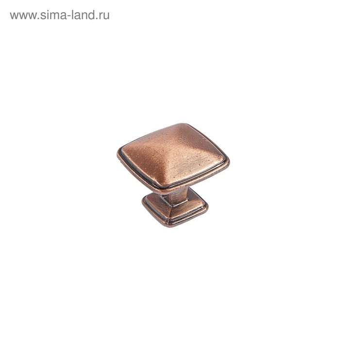 Ручка кнопка ТУНДРА РК112AC (MK112AC), медь, 8 шт